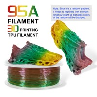 Filament TPU HELLO3D 0,8 kg 1,75 mm 0,02 mm Shore 95A Flexible pour Imprimante 3D FDM Matériau 190-220 Personnalisable