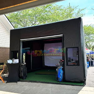 <span class=keywords><strong>Cage</strong></span> d'entraînement <span class=keywords><strong>de</strong></span> golf portable, mobile, commerciale, extérieure, pour adultes, simulateur <span class=keywords><strong>de</strong></span> golf <span class=keywords><strong>gonflable</strong></span>, tentes d'enclos, souffleur, garantie 1 an - Product Image 2
