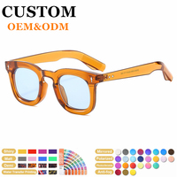 Lunettes de soleil OEM tendance vintage rétro, unisexes, personnalisées, classiques, surdimensionnées, rondes, pour hommes et femmes
