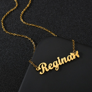 מותאם אישית DIY אישית שם שרשרת תכשיטי שרשרת נירוסטה מותאמת אישית שם שרשרת - Product Image 3