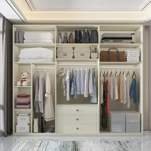 El pecho blanco minimalista es moderno y contraído para dormitorio, uso doméstico, gabinete de contenido de tienda de 6 puertas para añadir el arca superior, armario de lujo