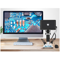 Mikroskop Digital Layar LCD 7 Inci 1200X dengan 8 Lampu LED untuk Inspeksi Koin dan Stempel