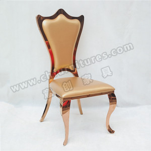 manger set couronne miroir gris en acier inoxydable mariage événement chai, luxueux en cuir dinant la chaise pour la <span class=keywords><strong>location</strong></span> - Product Image 3