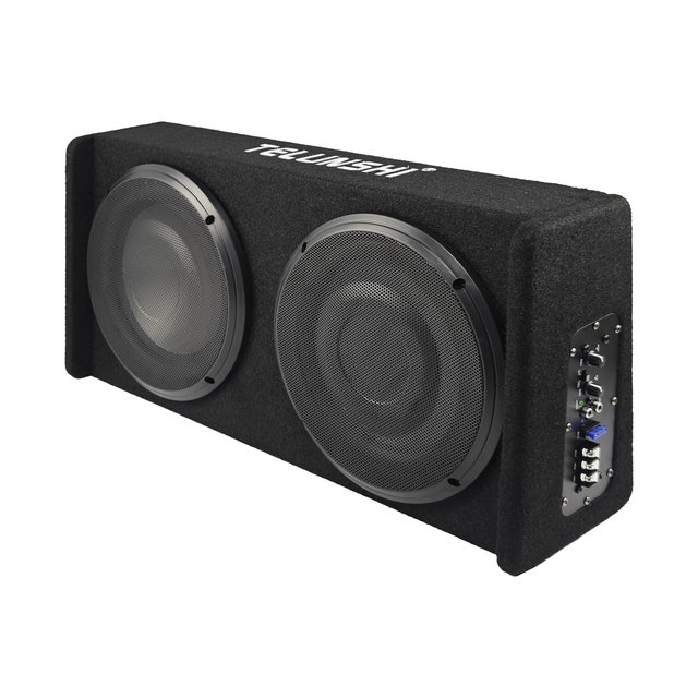8 Inch Car Active Audio Subwoofer Strong Bass Wooden Box Subwoofer Speaker with Wooden Frame and Paper Cone for Audio Use