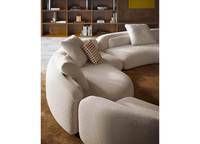 Sofá Lineal de Diseño Italiano de Lujo, Moderno y Minimalista, Tapizado en Tela, para Oficina o Sala de Estar
