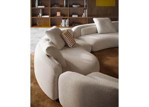 Luxury Italian Design Linear <b>Sofa</b> Modern Minimalist Fabric Upholstered Couch <b>for</b> Office Living Room - Product Image 3