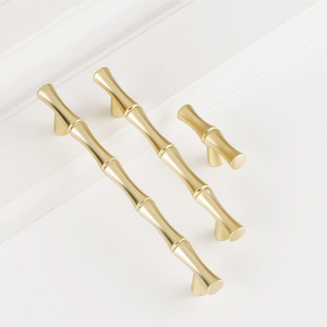 Tiradores minimalistas modernos para muebles, tiradores creativos de aleación de Zinc, tiradores de cajón, bambú antiguo para cocina, tocador, dormitorio - Product Image 6