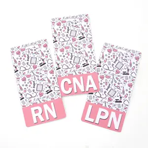 Bobine de carte de badge en PVC CNA RN LPN pour infirmière enregistrée, cadeau médical, fourniture de bureau, carte de Badge Bling pour accessoires d'allaitement