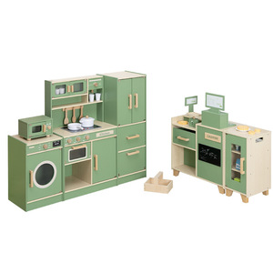 Ensemble de cuisine de jeu de rôle personnalisé, réfrigérateur, ustensiles de cuisine, jeu, jouets en <span class=keywords><strong>bois</strong></span> pour enfants - Product Image 1