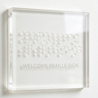 Plaque tactile en braille personnalisée conforme ADA, en acier inoxydable, étanche, pour hôtel, toilettes, accès handicapés, signalisation murale