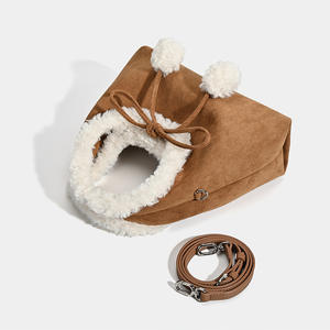 Nouveau Sac à Main en PVC Léger pour Femme, Motif Boule de Riz en Peluche Mignonne, Texture Originale, Fermeture Éclair, Doublure en Cachemire, Imperméable - Product Image 4