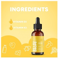 Marque privée Bienvenue Vitamine D3 K2 Vitamines pour enfants Goutte de liquide pour enfants Soutien immunitaire et santé cardiaque 30ML