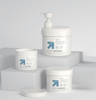 300ml 400ml 800ml PP Bouteilles en plastique blanc Couvercle à vis Couvercle remplaçable pour masque capillaire Crème pour le visage Gommage du corps Autres cosmétiques