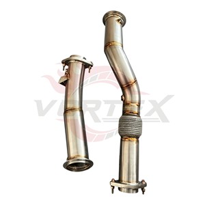 ท่อลงสแตนเลสแบบเชื่อมความแม่นยำสูง Vortex พร้อมข้อต่อแบบยืดหยุ่นในตัว สำหรับ BMW M3 G80 M4 G82 S58 3.0T รุ่น High Flow Section - Product Image 4