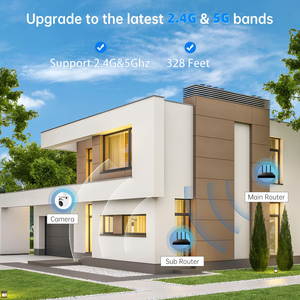 4MP 2K 5GHz 360 toàn cảnh Wifi HD tầm nhìn ban đêm <span class=keywords><strong>IP</strong></span> đám mây surveil Mini Home an ninh không dây bóng đèn PTZ Mạng CCTV <span class=keywords><strong>Camera</strong></span> - Product Image 4