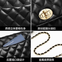 Bolsos de Hombro Laterales de Cuero Genuino Acolchado con Cadena, de Moda Casual de Lujo para Mujer, Otoño/Invierno 2026, con Logotipo Personalizado