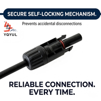 Connecteur YULIAN 4-en-1 de type Y, étanche, photovoltaïque, branche Y à 4 voies pour système de stockage d'énergie solaire