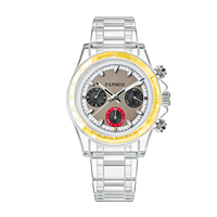 Montre de sport OEM 40 mm, boîtier en acrylique, résistante à l'eau 3 BAR, édition limitée, mouvement japonais VK63, montres à quartz pour hommes