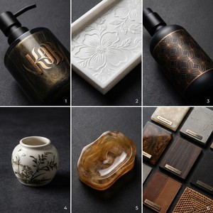 Ensemble d'accessoires <span class=keywords><strong>de</strong></span> <span class=keywords><strong>salle</strong></span> <span class=keywords><strong>de</strong></span> <span class=keywords><strong>bain</strong></span> en résine <span class=keywords><strong>noir</strong></span> <span class=keywords><strong>et</strong></span> <span class=keywords><strong>blanc</strong></span> pour maisons modernes, durable, idéal pour la décoration <span class=keywords><strong>de</strong></span> la <span class=keywords><strong>salle</strong></span> <span class=keywords><strong>de</strong></span> <span class=keywords><strong>bain</strong></span> <span class=keywords><strong>et</strong></span> les cadeaux - Product Image 2