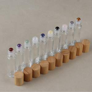 Vente chaude verre Transparent 10ml cristal de guérison pierres semi-précieuses naturelles huile essentielle pierres précieuses bouteilles à bille roulante - Product Image 2