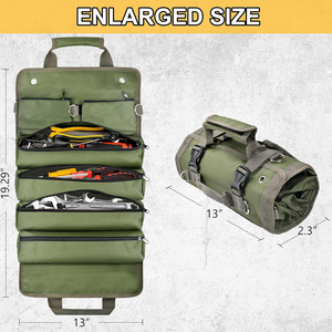 Bolsa de Herramientas Enrollable, Organizador de Herramientas para Electricista, Bolsa de Herramientas Portátil para Motocicleta, Caja de Herramientas para Trabajos en Madera, Regalo para Mecánico o Artesano - Product Image 2