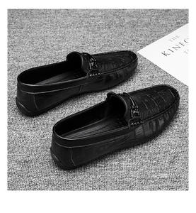 รองเท้าผู้ชายสไตล์อิตาลีสีดำ รุ่นใหม่ปี 2025 รองเท้าลำลองหนังแบบสวม พื้นนุ่ม สไตล์คนขับรถ ทันสมัย - Product Image 2