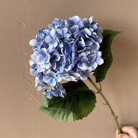 Bunga Hydrangea sutra buatan, tangkai tunggal Diameter 25cm besar desain baru untuk dekorasi pernikahan