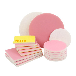 Bloc de ponçage en éponge de 3 pouces, rose, à dureté moyenne, outils abrasifs OEM pour téléphones mobiles et ordinateurs portables - Product Image 2