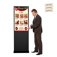 Écran numérique LCD de 55 pouces, kiosque totem, affichage numérique, écran ultra fin, moniteur, écran sur pied, lecteur publicitaire LCD