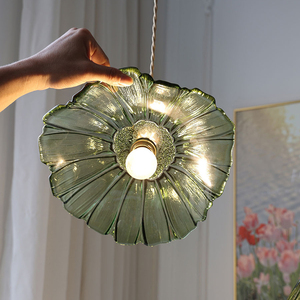 Phong cách Bắc Âu Nhật Bản Nhỏ tươi mát Màu xanh lá cây Hướng dương Kính Nhà hàng B&B Quầy bar Lối đi đầu giường Cửa ra vào Cửa sổ Đèn chùm - Product Image 6