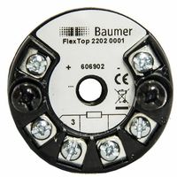 Transmetteur de température à montage sur tête Baumer FlexTop 2202, haute précision, convertisseur de signal programmable, RTD ODM IP64 24VDC