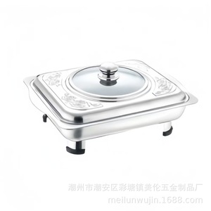 Plat à chafing en acier inoxydable avec couvercle et poignées pour usage hôtelier, matériau de qualité 304 - Product Image 5