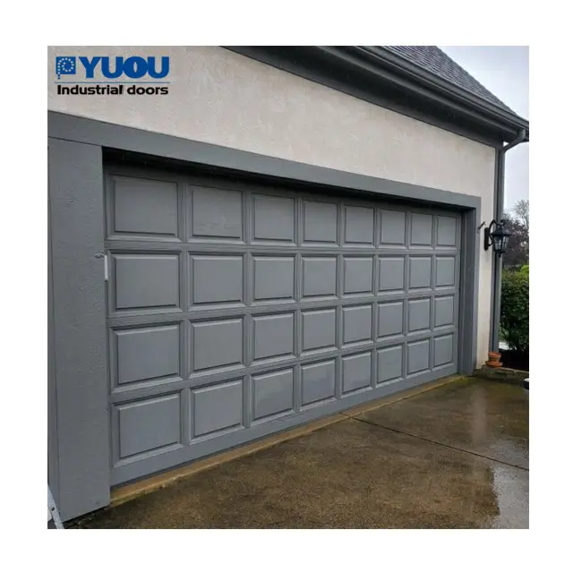YUOU Customized Sectional Garage Door Automatic Modern Galvanized Steel cheap Garage Doors