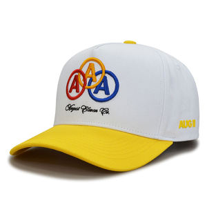 Casquettes de baseball unisexe en sergé de coton personnalisées avec logo, vente en gros, bicolores, visière incurvée, casquette de sport brodée sur mesure, Gorras - Product Image 3