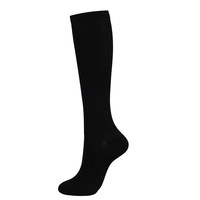 Logo personnalisé Chaussettes de compression longues pour femmes de couleur unie Chaussettes de compression Bas Med