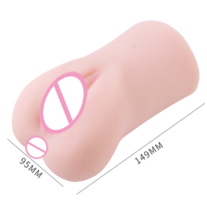 リアルなポケットサイズの男性用オナホール、厚い陰唇とタイトな肛門を備えた男性用マスターベーター、リアルな男性用ストローカー - Product Image 1