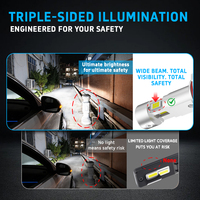 Lampu Depan Mobil Global Wholesale P19W H7 Canbus 160W 50000LM Tiga Sisi Cahaya Paten Proprietari Daya Tinggi Fabrikasi ODM
