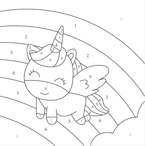 Vente en gros cadre en bois de pin <span class=keywords><strong>pas</strong></span> <span class=keywords><strong>cher</strong></span> personnalisation kits de <span class=keywords><strong>peinture</strong></span> par numéros DIY dessin animé licorne décor Art mural pour enfants - Product Image 3