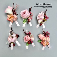 Nouvelle Fleur Artificielle Coréenne en Plastique Détachable pour Mariage, Corsage de Mariée et de Marié, Fleur de Poignet, Accessoire Photo et d'Étiquette pour Hôte