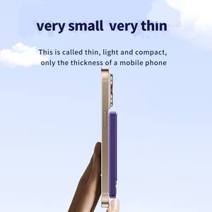 เครื่องชาร์จไร้สายแบบแม่เหล็กคุณภาพสูง ได้รับการรับรอง 3C ความจุขนาดใหญ่ 5000mAh บางเฉียบ 20w พร้อมหน้าจอแสดงผลสำหรับ <span class=keywords><strong>iPhone</strong></span> - Product Image 3