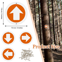 Marqueurs de sentier flexibles réfléchissants en aluminium, flèches de sentier de randonnée orange vif, panneaux de signalisation réfléchissants, installation facile en extérieur