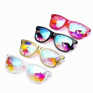 Gafas de Sol UV400 con Logotipo Personalizado al por Mayor, Lentes Difractadas, Gafas de Lujo para Mujer, Cuadradas, Caleidoscopio, Cómodas - Product Image 1