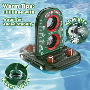 <b>Inflatable</b> Football Toss Target <b>Game</b> with Dual Goals for Pool & Outdoor Play - Product Image 2