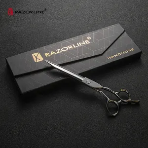 AK02 Japan440C Hair Scissors Hot Selling 6.5 Inch Hair Cutting Scissors Fancy Barber Scissors