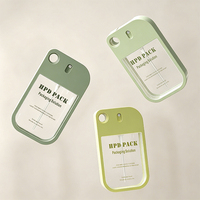 Flacon pulvérisateur vide personnalisé de 40 ml en PETG avec pompe, format carte de crédit, pour parfum, brume, soins de la peau, désinfectant pour les mains, emballage cosmétique