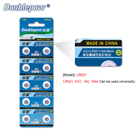 Pile bouton alcaline 0% HG 1.5V du fournisseur chinois AG1 AG3 AG4 AG6 AG7 AG10 AG13 10 pièces pile bouton alcaline