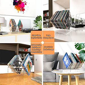Support de stockage de disques vinyles, support de stockage de disques vinyles en acrylique, support de rangement de CD transparent pour albums simples et Gatefold - Product Image 6