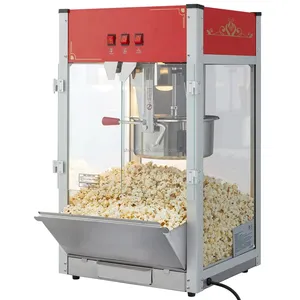 Machine à pop-corn commerciale WeWork Machine à pop-corn 12 Oz 1440W 80 tasses Machine à pop-corn de comptoir rouge
