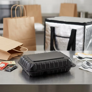 Best Selling Hinged Clamshell Hamburger <b>Containers</b> Microwave Safe Reusable MFPP Plastic Burger Box Disposable Lunch Box - Product Image 1