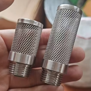 Cabezal de filtro de acero inoxidable 304, orificio cuadrado para filtración de polvo líquido para piscina DN20, malla de acero inoxidable BSP macho de 3/4" - Product Image 1